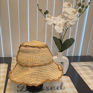 Fashion Nova Tan Woven Hat